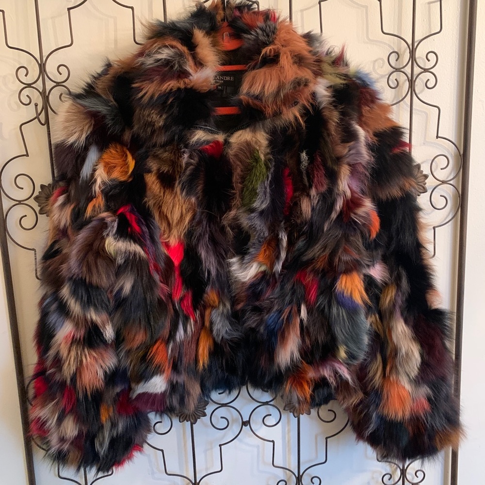 Vintage Multi Color Fur Coat
